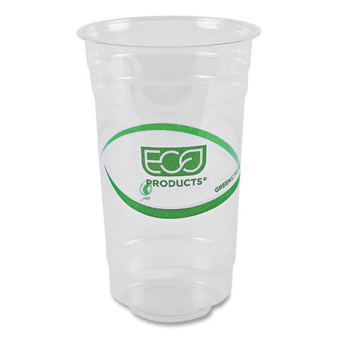 Greenstripe Renewable And Compostable Pla Cold Cups, 24 Oz, Clear, 50/pack, 20 Packs/carton