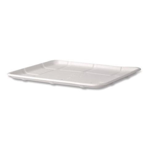 Meat And Produce Food Trays, 10.52 X 8.5 X 0.5, White, Sugarcane Fiber, 300/carton