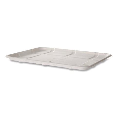 Meat And Produce Food Trays, 10.52 X 8.5 X 0.5, White, Sugarcane Fiber, 300/carton