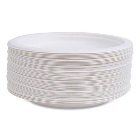 Vanguard Renewable And Compostable Sugarcane Plates, 6" Dia, White, 1,000/carton