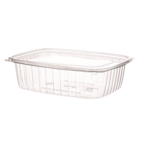 Renewable And Compostable Rectangular Deli Containers, 48 Oz, 8 X 6 X 2, Clear, Plastic, 50/pack, 4 Packs/carton