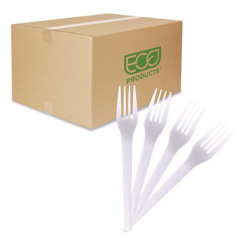 Plantware Cpla Cutlery, Fork, White, 1,000/carton