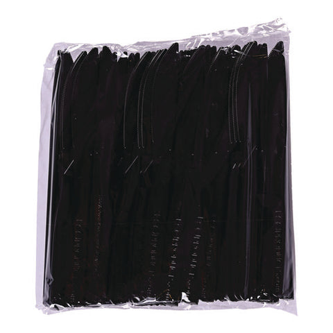 100% Recycled Content Cutlery, Knife, 6", Black, 50/pack, 20 Pack/carton