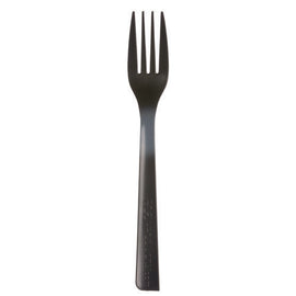 100% Recycled Content Cutlery, Fork, 6", Black, 50/pack, 20 Pack/carton