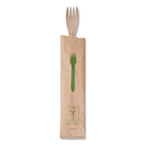 Wood Cutlery, Fork, Natural, 500/carton