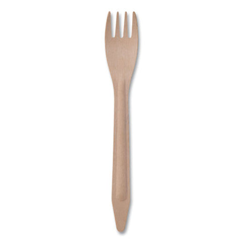 Wood Cutlery, Fork, Natural, 500/carton