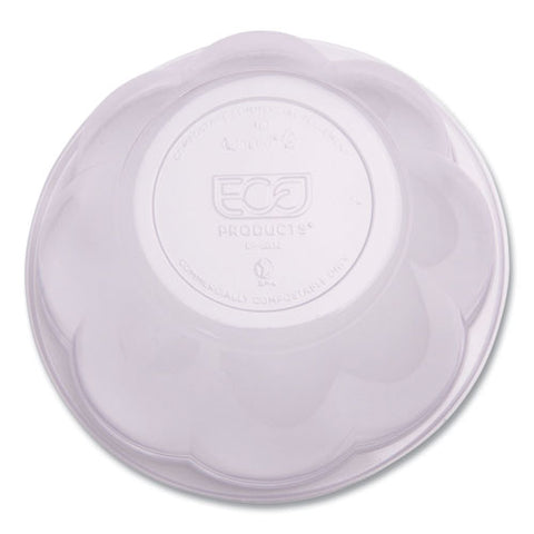 Renewable And Compostable Salad Bowls With Lids, 24 Oz, Clear, Plastic, 50/pack, 3 Packs/carton