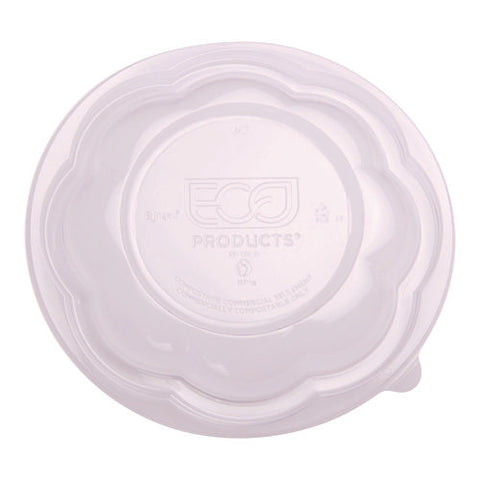 Renewable And Compostable Lids, Fits 24, 32 And 48 Oz Salad Bowls, Clear, Plastic, 300/carton