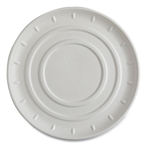 Vanguard Molded Fiber Pizza Tray, 14" Diameter, White, Sugarcane, 50/carton