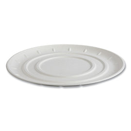 Vanguard Molded Fiber Pizza Tray, 14" Diameter, White, Sugarcane, 50/carton