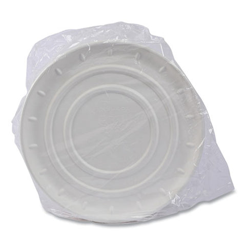 Vanguard Molded Fiber Pizza Tray, 14" Diameter, White, Sugarcane, 50/carton