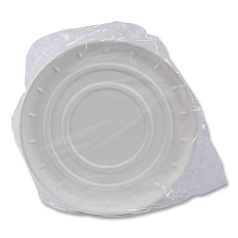 Vanguard Molded Fiber Pizza Tray, 16" Diameter, White, Sugarcane, 50/carton