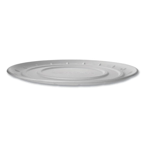 Vanguard Molded Fiber Pizza Tray, 16" Diameter, White, Sugarcane, 50/carton