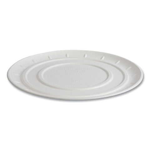 Vanguard Molded Fiber Pizza Tray, 16" Diameter, White, Sugarcane, 50/carton
