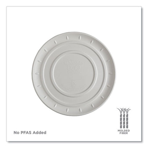 Vanguard Molded Fiber Pizza Tray, 16" Diameter, White, Sugarcane, 50/carton