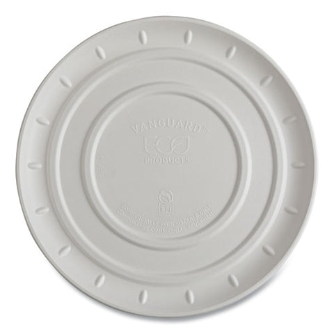 Vanguard Molded Fiber Pizza Tray, 16" Diameter, White, Sugarcane, 50/carton