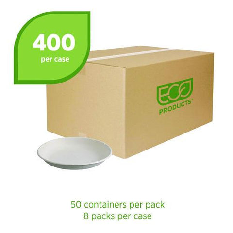 Vanguard Worldview Renewable And Compostable Sugarcane Take-out Containers, 34.1 Oz, 9 X 9 X 1.25, White, 400/carton