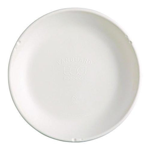 Vanguard Worldview Renewable And Compostable Sugarcane Take-out Containers, 34.1 Oz, 9 X 9 X 1.25, White, 400/carton