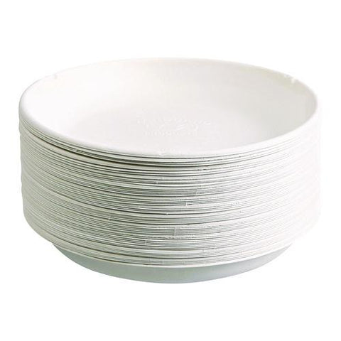 Vanguard Worldview Renewable And Compostable Sugarcane Take-out Containers, 34.1 Oz, 9 X 9 X 1.25, White, 400/carton