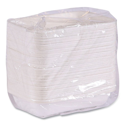 Vanguard Worldview Renewable And Compostable Sugarcane Take-out Containers, 16 Oz, 7 X 5 X 1, White, 400/carton