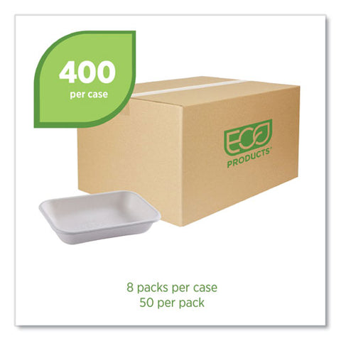 Vanguard Worldview Renewable And Compostable Sugarcane Take-out Containers, 16 Oz, 7 X 5 X 1, White, 400/carton