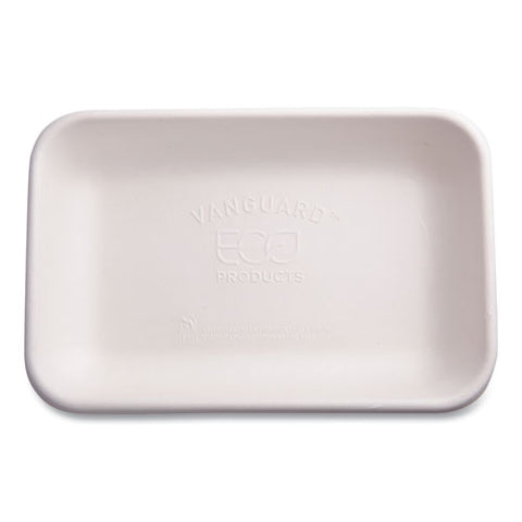 Vanguard Worldview Renewable And Compostable Sugarcane Take-out Containers, 24 Oz, 8 X 6 X 1, White, 400/carton