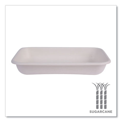 Vanguard Worldview Renewable And Compostable Sugarcane Take-out Containers, 24 Oz, 8 X 6 X 1, White, 400/carton