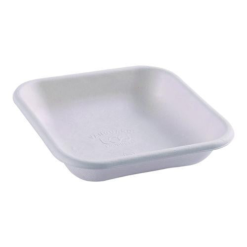 Vanguard Worldview Renewable And Compostable Sugarcane Takeout Containers, 9.9 Oz, 5 X 5 X 1, White, 800/carton
