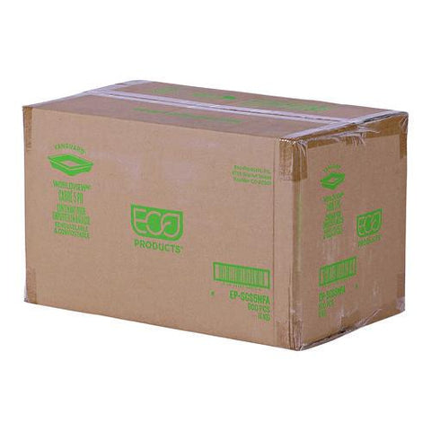 Vanguard Worldview Renewable And Compostable Sugarcane Takeout Containers, 9.9 Oz, 5 X 5 X 1, White, 800/carton