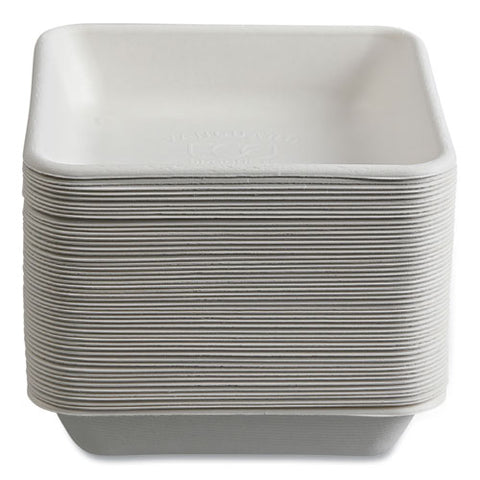 Vanguard Worldview Renewable And Compostable Sugarcane Take-out Containers, 36 Oz, 8 X 8 X 2, White, 200/carton