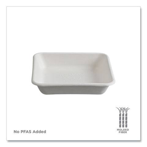 Vanguard Worldview Renewable And Compostable Sugarcane Take-out Containers, 36 Oz, 8 X 8 X 2, White, 200/carton