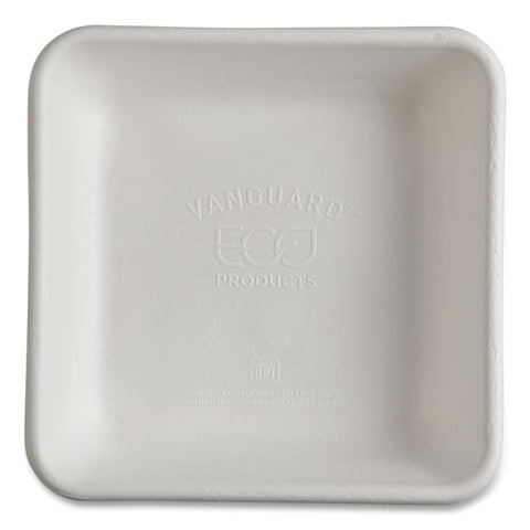 Vanguard Worldview Renewable And Compostable Sugarcane Take-out Containers, 36 Oz, 8 X 8 X 2, White, 200/carton