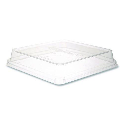 Renewable And Compostable Lids, 8.8 X 8.8 X 1.64, Clear, Plastic, 200/carton