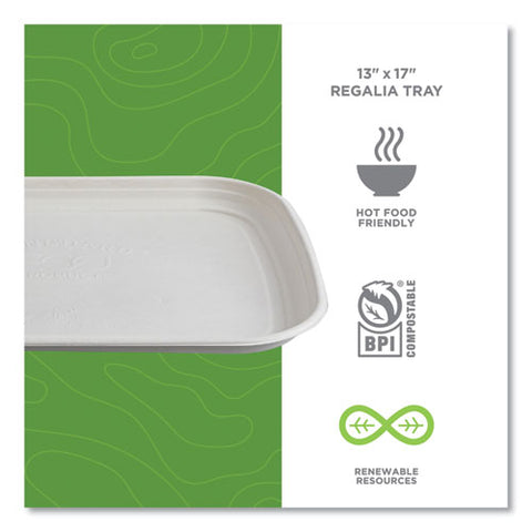 Regalia Sugarcane Servingware, Platter, 13 X 17, White, 100/carton