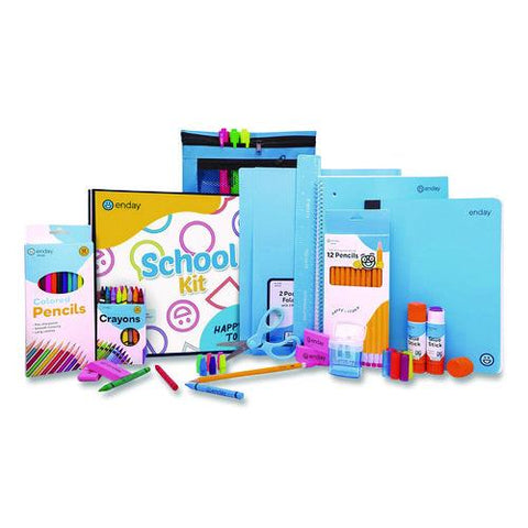 Back To School Supplies Kit For Grades K-5, Blue
