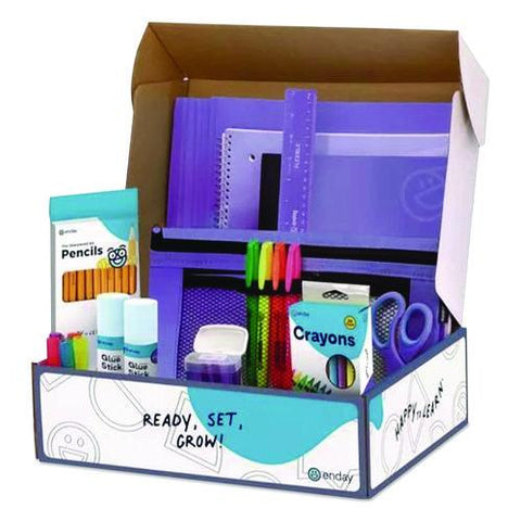 Back To School Supplies Kit For Grades K-5, Purple