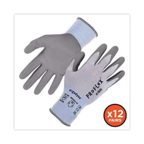 Proflex 7025 Ansi A2 Pu Coated Cr Gloves, Blue, X-large, 12 Pairs/pack