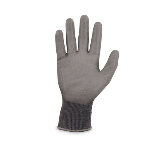 Proflex 7044 Ansi A4 Pu Coated Cr Gloves, Gray, Medium, 12 Pairs/pack