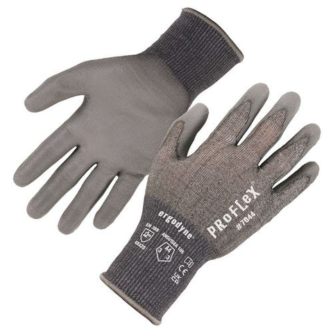 Proflex 7044 Ansi A4 Pu Coated Cr Gloves, Gray, X-small, Pair