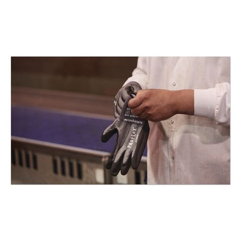 Proflex 7043 Ansi A4 Nitrile Coated Cr Gloves, En388: 4x42d, 10" Long, 2x-small (5), Gray, Pair
