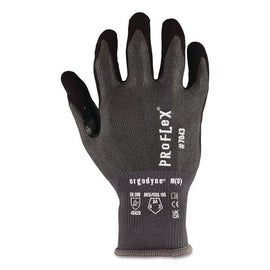 Proflex 7043 Ansi A4 Nitrile Coated Cr Gloves, En388: 4x42d, 10" Long, X-small (6), Gray, Pair