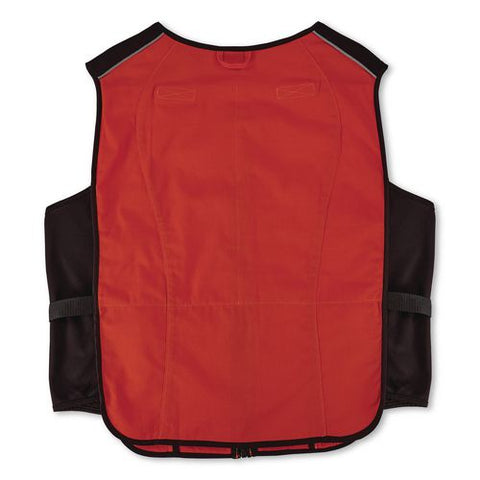 Chill-its 6255 Lightweight Phase Change Cooling Vest, Cotton/polyester, Large/x-large, Orange