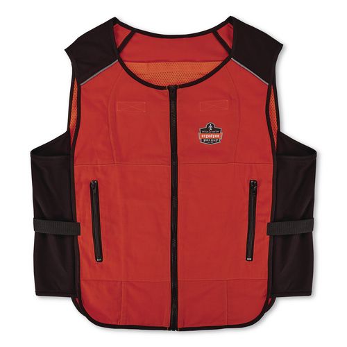 Chill-its 6255 Lightweight Phase Change Cooling Vest, Cotton/polyester, 2x-large/3x-large, Orange