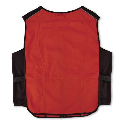 Chill-its 6255 Lightweight Phase Change Cooling Vest, Cotton/polyester, 2x-large/3x-large, Orange