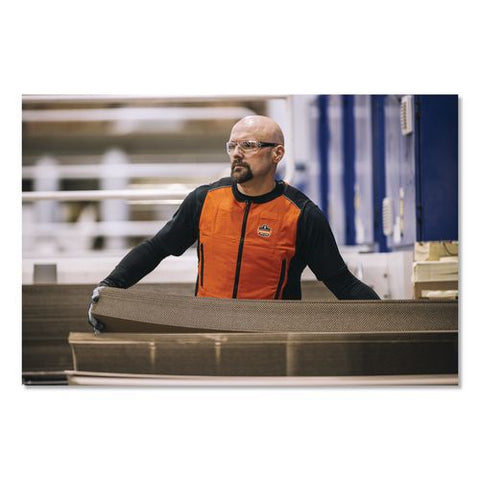 Chill-its 6255 Lightweight Phase Change Cooling Vest, Cotton/polyester, 2x-large/3x-large, Orange