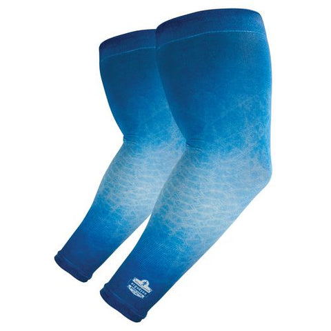 Chill-its 6695 Sun Protection Arm Sleeves, Polyester/spandex, X-large/2x-large, Blue