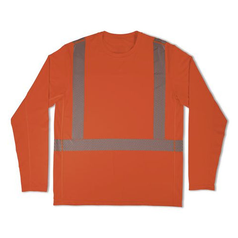 Chill-its 6688 Type R Class 2 Cooling Hi-vis Sun Shirt With Uv Protection, Large, Orange