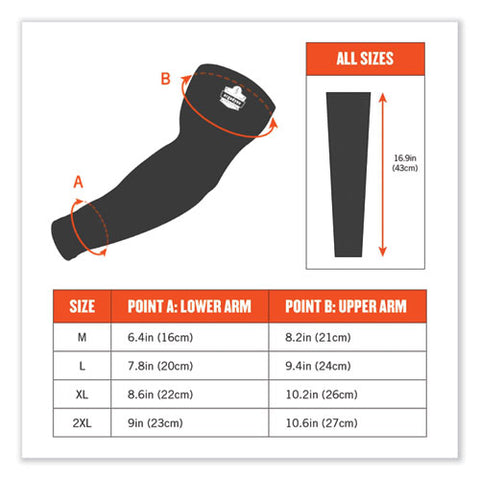 Chill-its 6690 Performance Knit Cooling Arm Sleeve, Polyester/spandex, X-large, Lime, 2 Sleeves