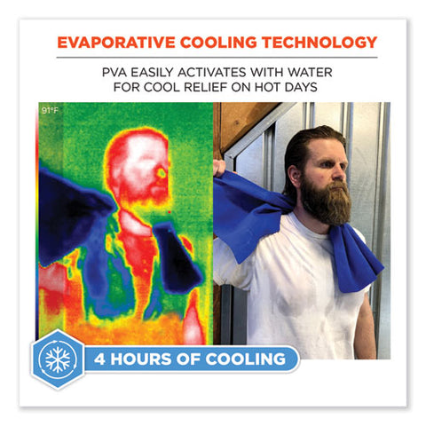Chill-its 6602 Evaporative Pva Cooling Towel, 29.5 X 13, One Size Fits Most, Pva, Hi-vis Lime