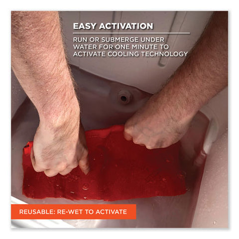 Chill-its 6602 Evaporative Pva Cooling Towel, 29.5 X 13, One Size Fits Most, Pva, Orange